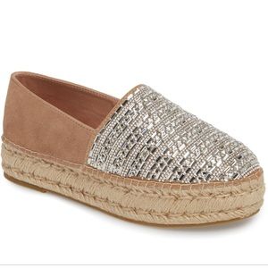 Steve Madden proud rhinestone espadrille closed toe